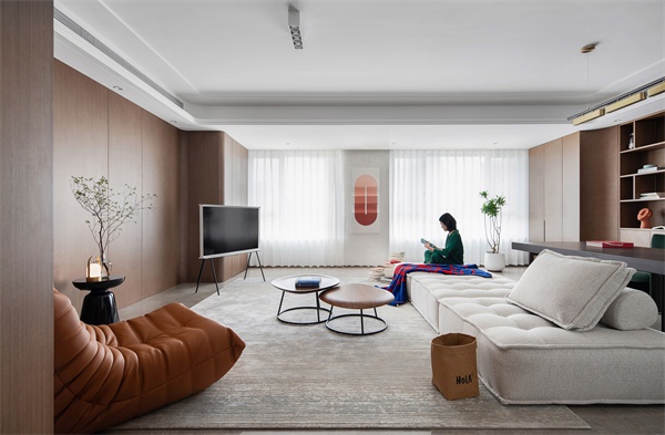 綠地 現(xiàn)代胡桃木風(fēng)格實(shí)景